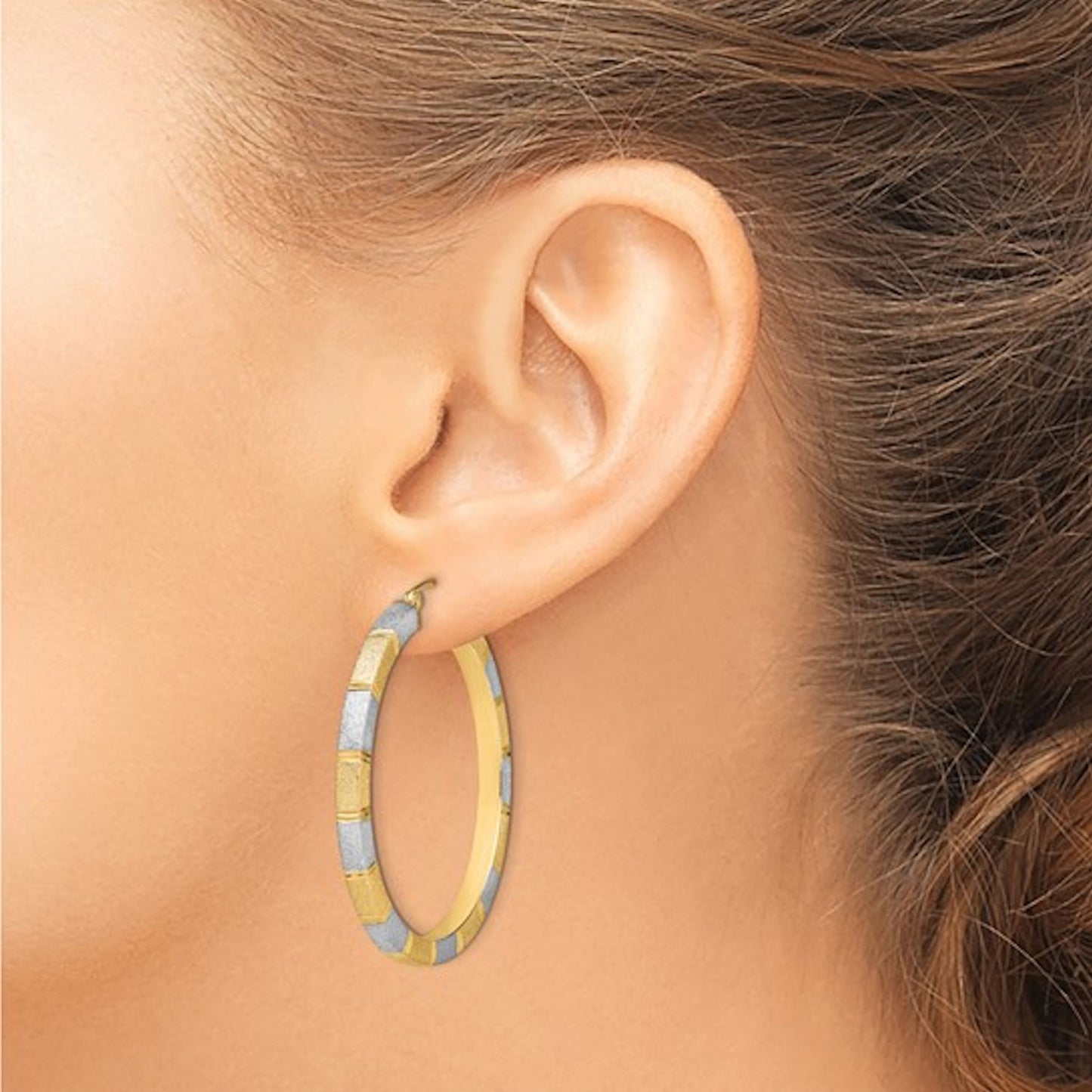 Diamond-cut Hoops