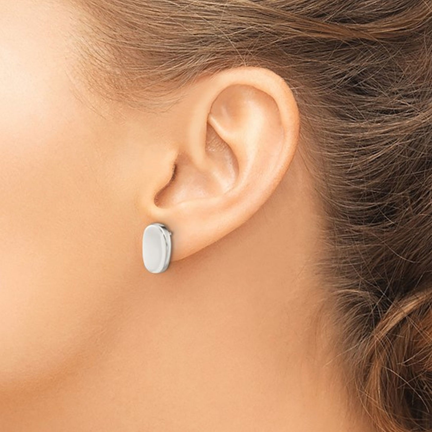 Plated Oval Earrings