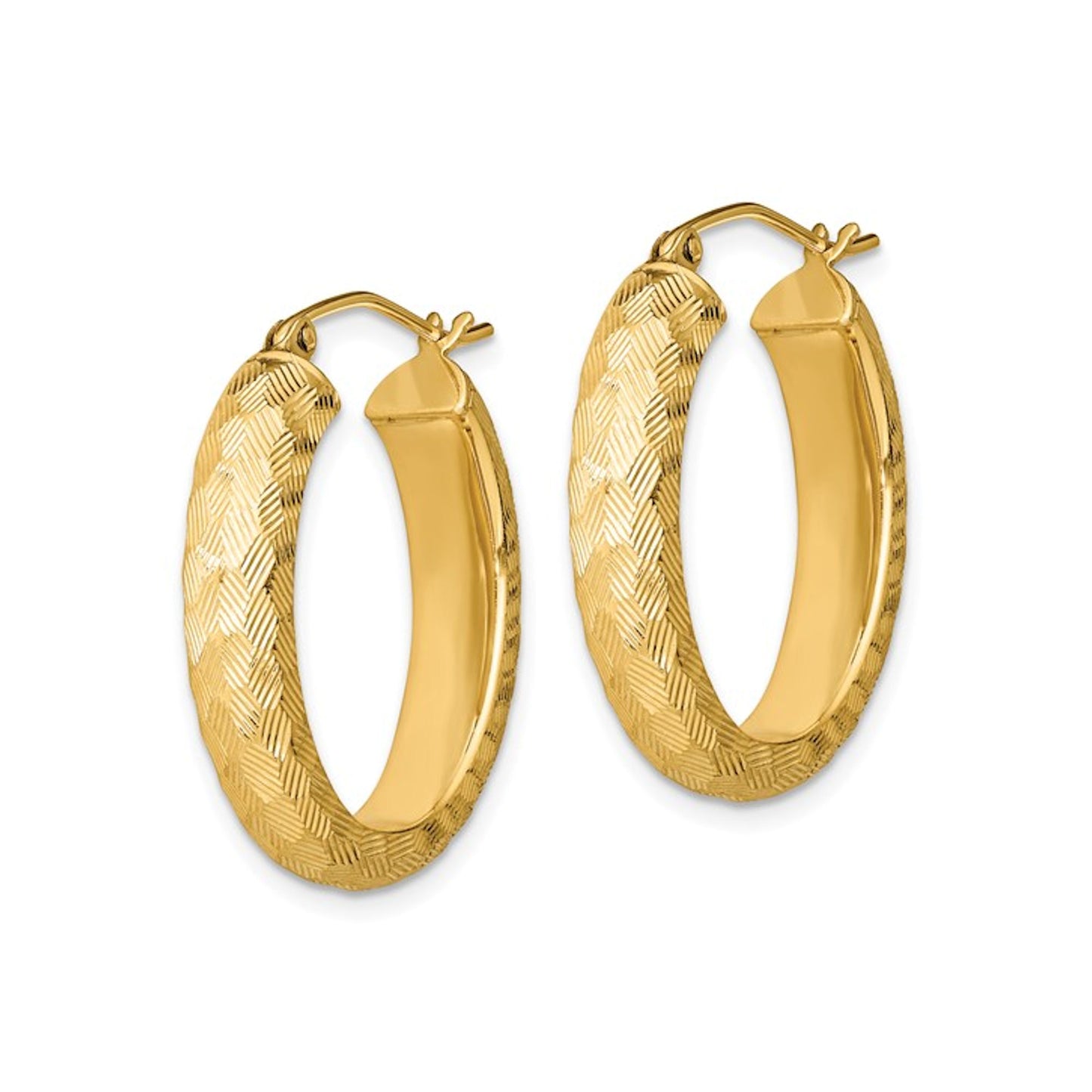 Textured Oval Hoops